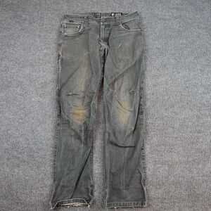 Kuhl Rydr Jeans Mens 34x32 Gray Canvas Relaxed Straight Outdoor Workwear Pants